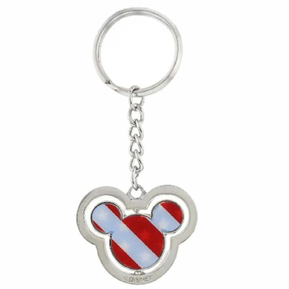 Disney Keychain Mickey Stars & Stripes Spinner